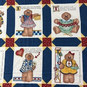 Teddy Bear Lap Quilt Fabric Daisy Kingdom